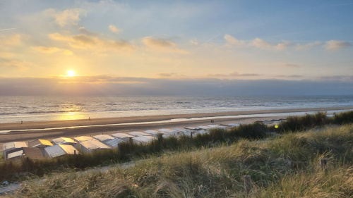 The beach of Bloemendaal at sunset